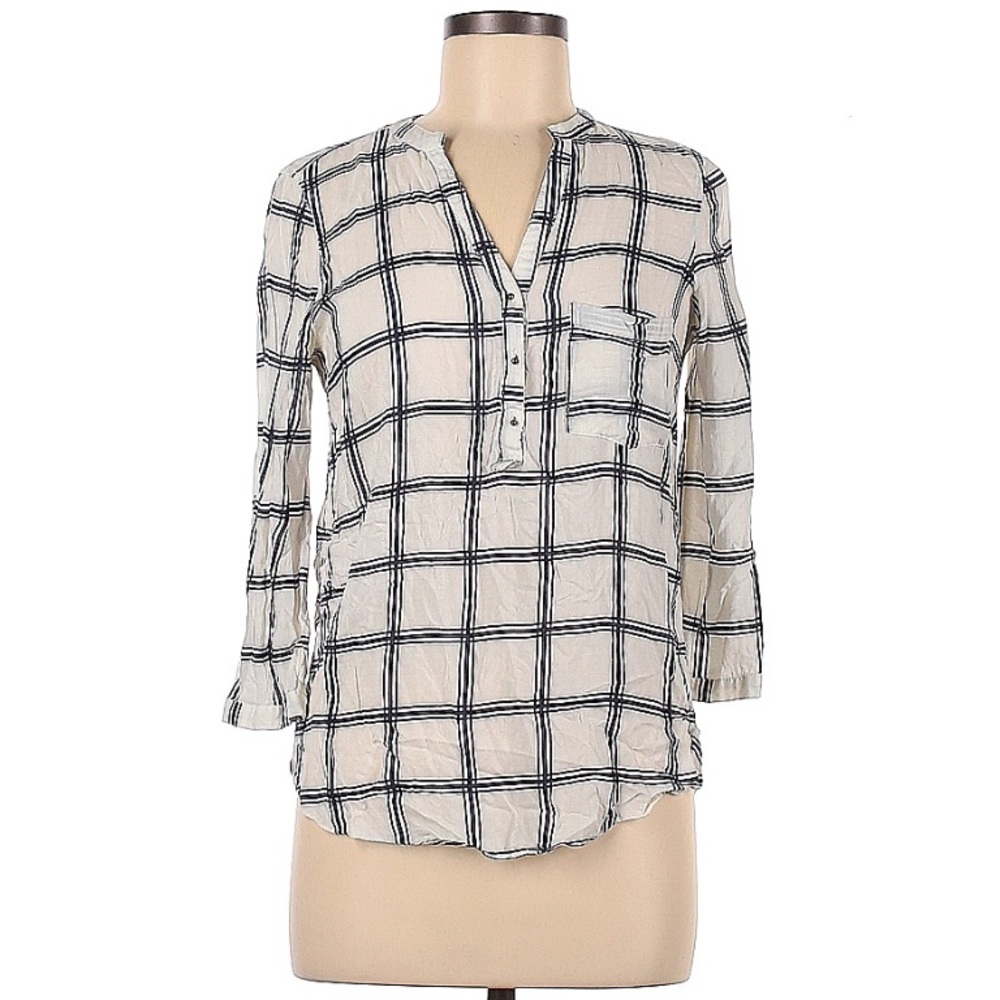Zara Checked Blue & White Tunic